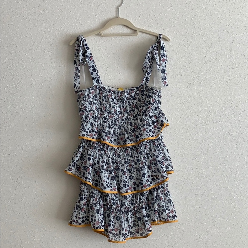Revolve floral ruffle dress